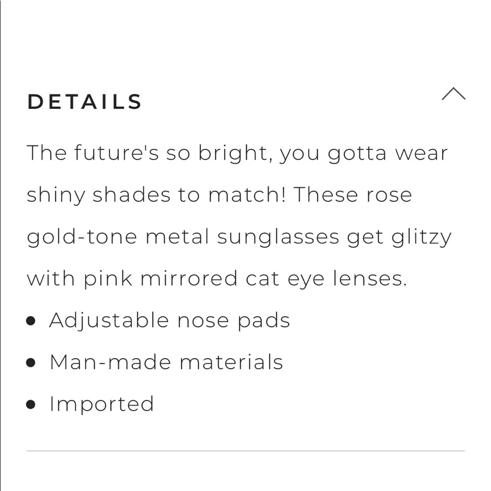 3/$30 Torrid rose gold reflective sunglasses - Picture 4 of 4